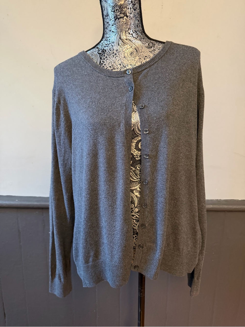 Old Navy Dark Gray Button Cardigan